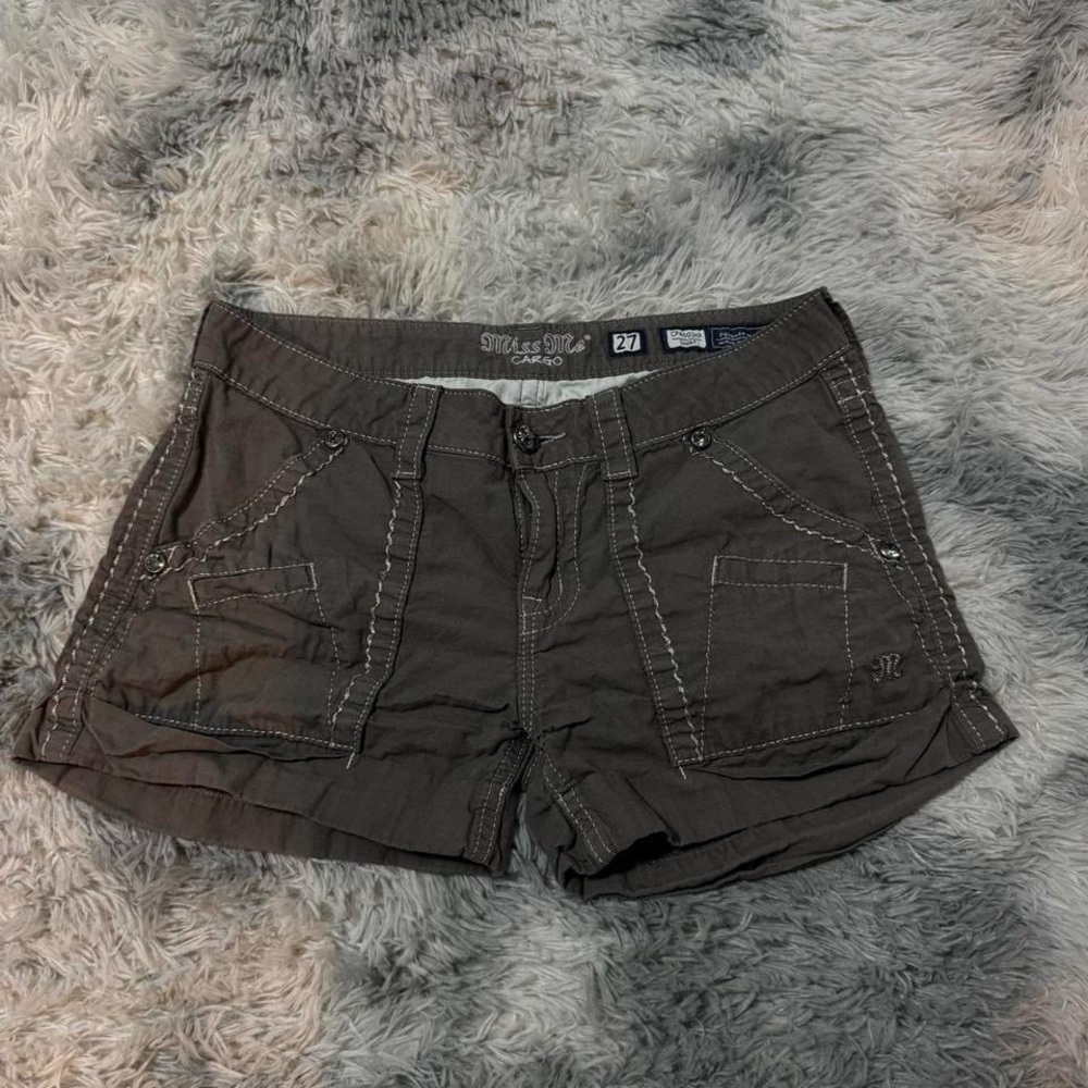 Miss Me Olive Green Cargo Shorts